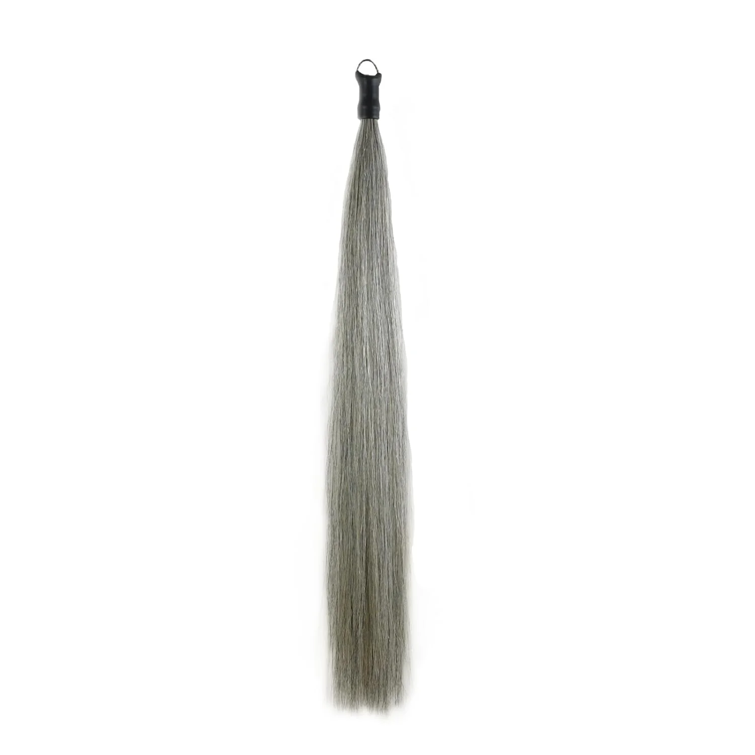 High-Quality Horse Tail Extension with Braided Horsehair Loop Blunt Cut Bottom 3 8 lb 28-30 inches Medium gray Optimized
