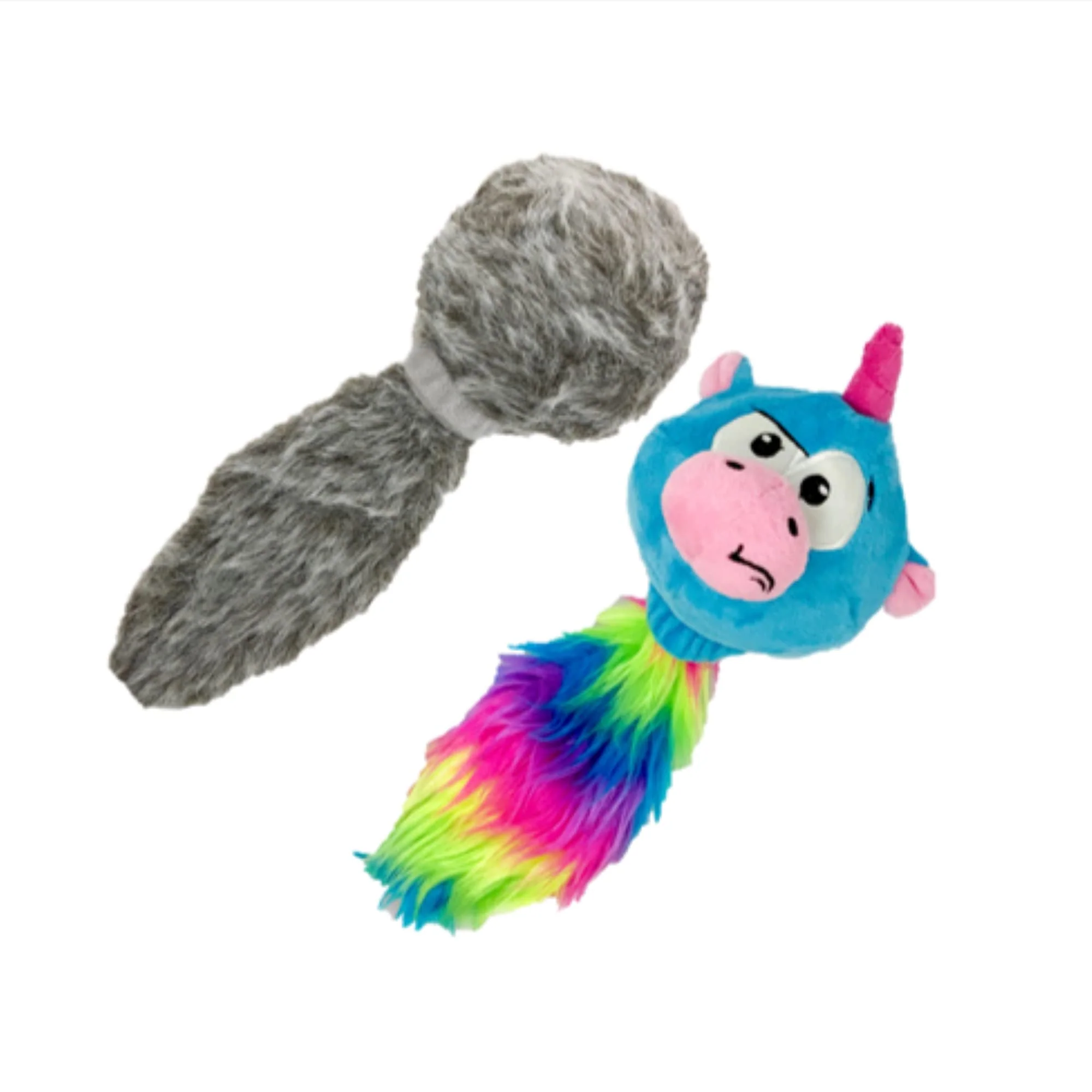 Clean Hyper Pet Doggie Tail Unicorn Pal Interactive Plush Toys – 2 Pack Wiggles Vibrates Barks Effective