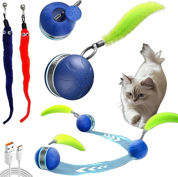 Secure Interactive Cat Toy Ball Automatic Interactive Cat Toys High-Performance
