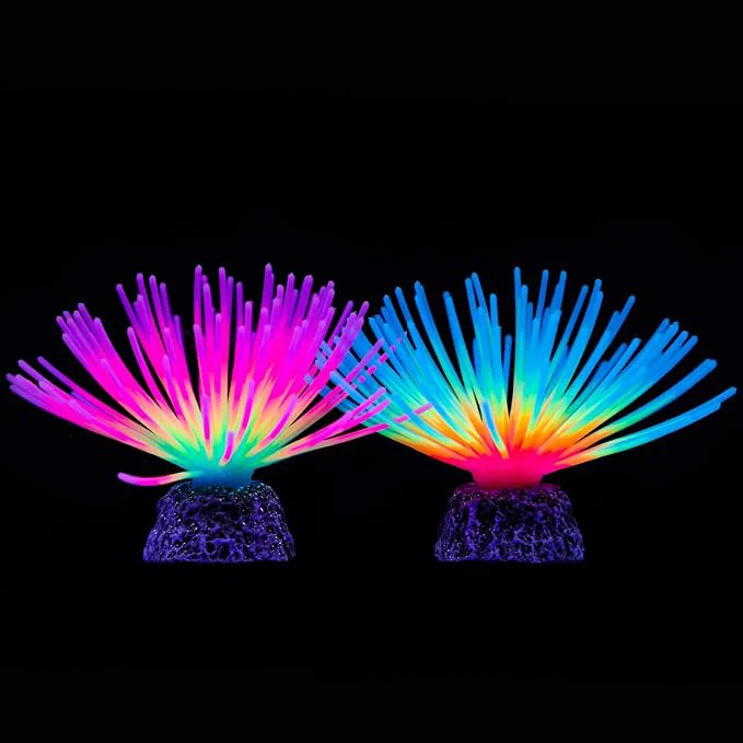 Consistent Uniclife Aquarium Imitative Rainbow and Iridescent Blue Sea Urchin Balls Functional