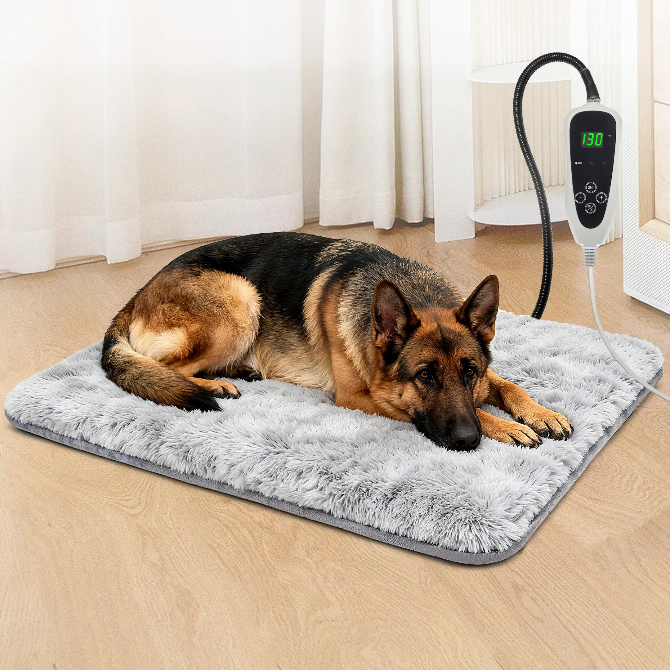 Practical GOLOPET Large Dog Heating Pad 36x24 in — Smart Thermostat Waterproof UL MET Minimalist