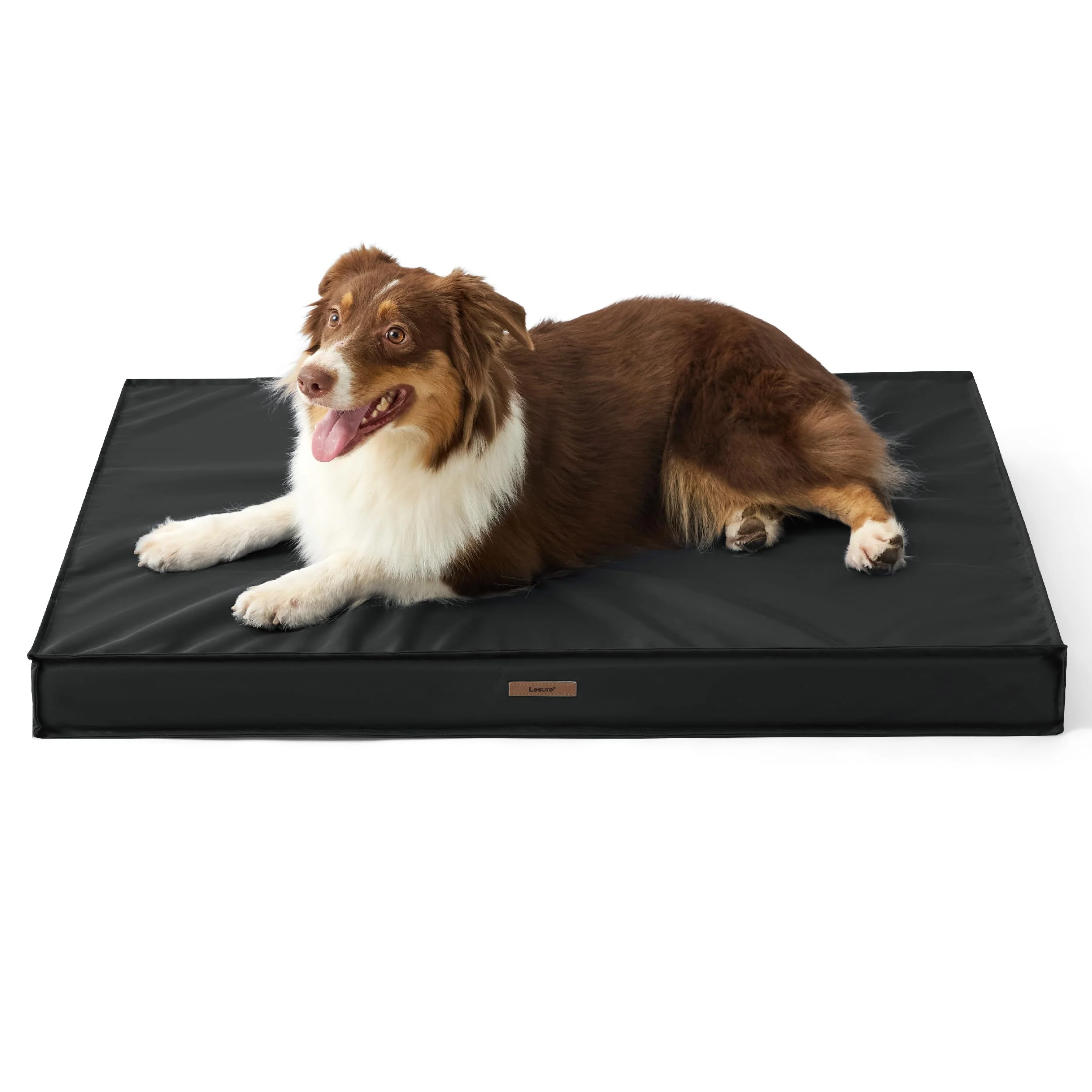 Consistent LE SURE Outdoor Waterproof Dog Bed for Medium Dogs Orthopedic Egg Crate Foam 30'' x 20'' Black Reliable