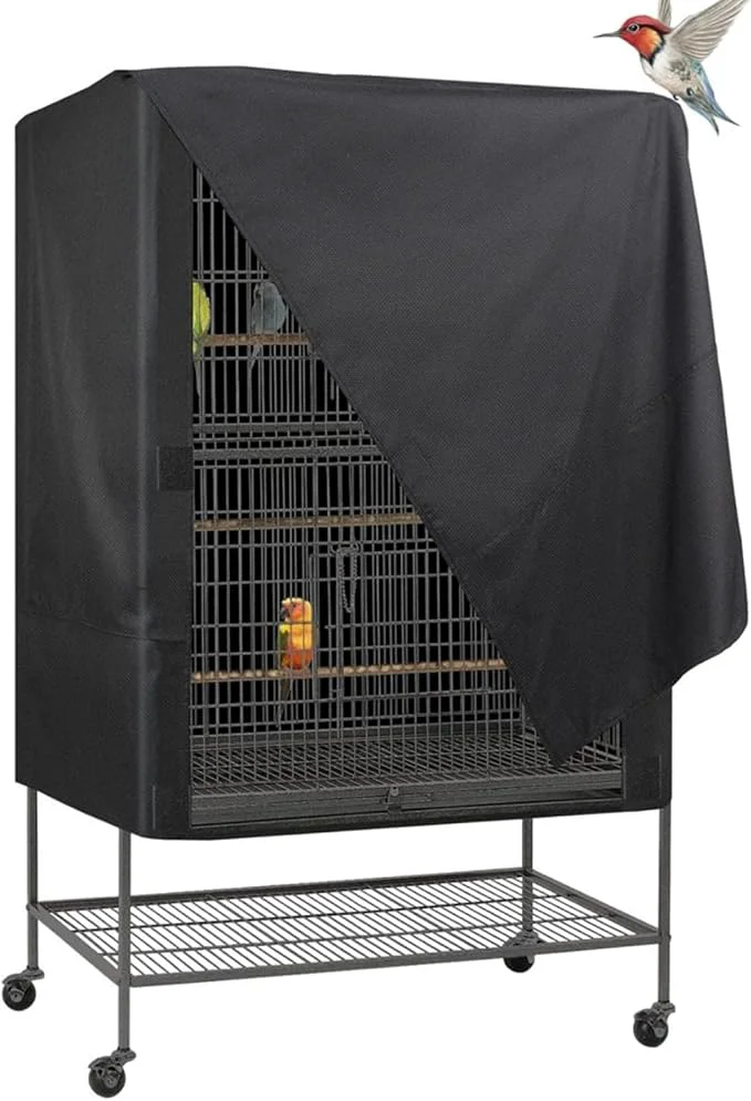 Powerful Bird Cage Cover Black Out Protects Pets Privacy Comfortable Breathable Long-Lasting