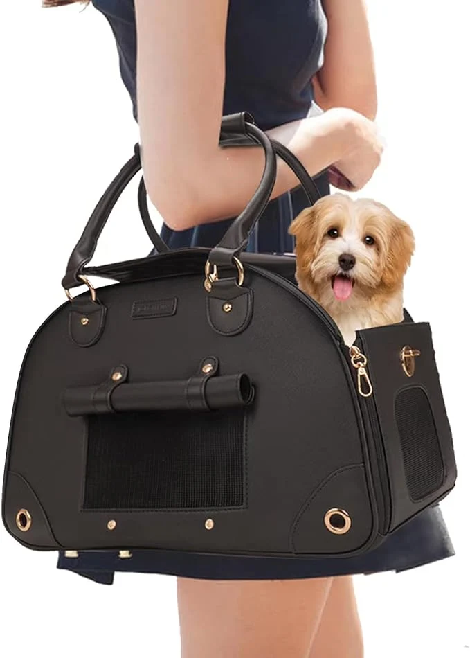 Exceptional Foldable Premium PU Leather Dog Purse Responsible