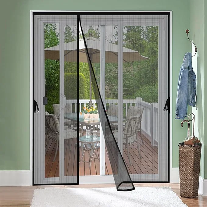 Smooth Reversible Left Right Side Opening Magnetic Screen Door Reusable