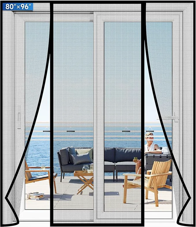 Elite Magnetic Screen Door Upgraded PET Mesh Stronger Than Fiberglass and Polyester High-End