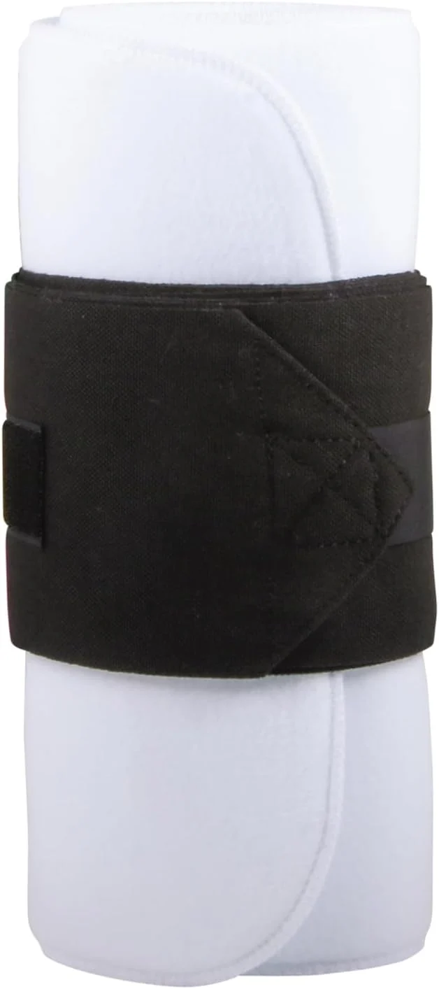 Carefully Designed Dura-Tech Combo No Bow Leg Wraps for Horses Quick Bandage Application Innovative Protection Heavy-Duty Hook Loop Closure White Black Combo Sophisticated