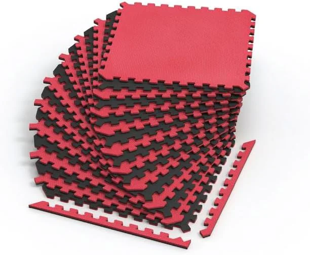 Flexible Norsk Dual-Sided Reversible 1 2 Foam Exercise Mats for Home Gym - Interlocking EVA Foam Tiles Prestigious