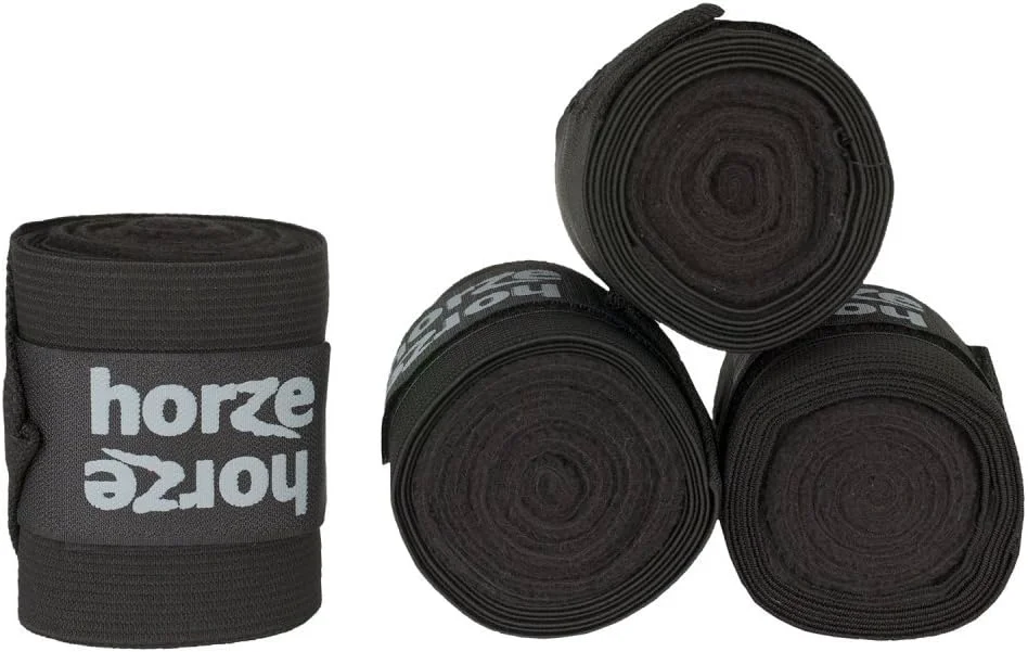 User-Friendly HORZE Nest 10' Combination Polo Wraps Set of Four Fleece and Elastic Horse Bandages Functional