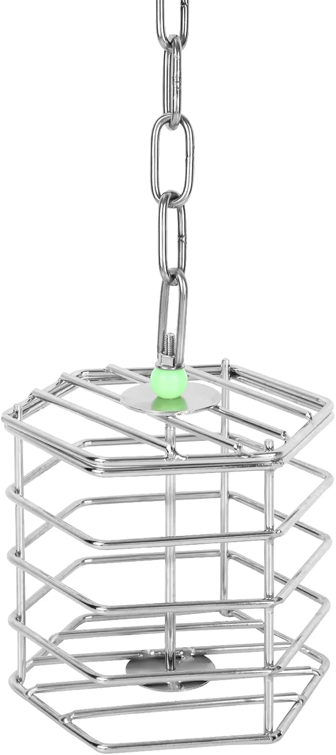 Exceptional Stainless Steel Bird Suet Feeder Cage Detailed