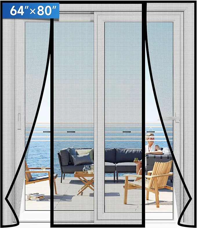 Casual Magnetic Screen Door Upgraded PET Mesh Stronger Than Fiberglass and Polyester Proven
