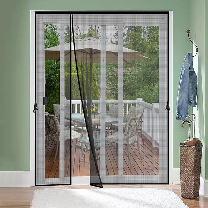 Fast Reversible Left Right Side Opening Fiberglass Magnetic Screen Door Fit Door Smart