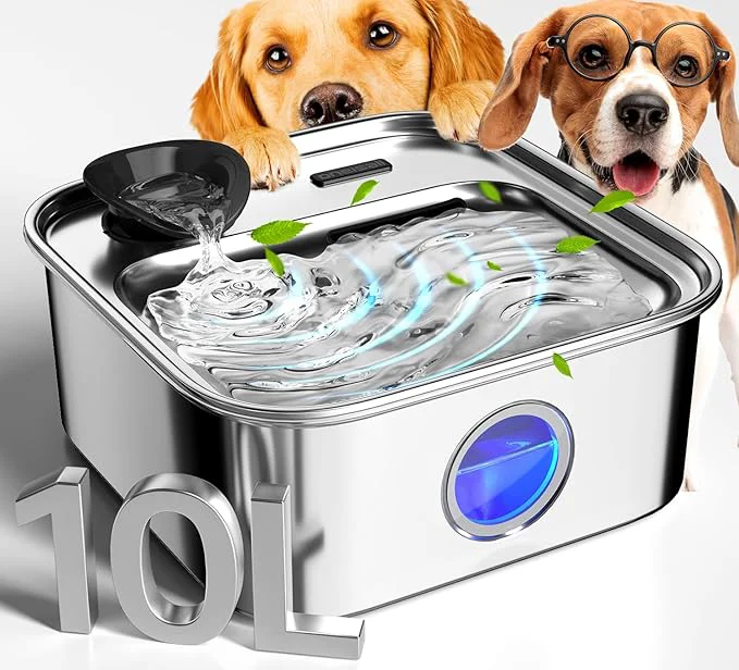 Specialty oneisall Dog Water Fountain for Large Dogs 10L 2.6Gal Dog Fountain Water Bowl Convenient