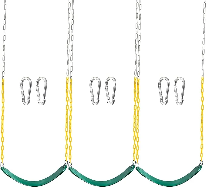 Environmentally Friendly TURFEE 3 Pack Green Swing Seats Heavy Duty Classic