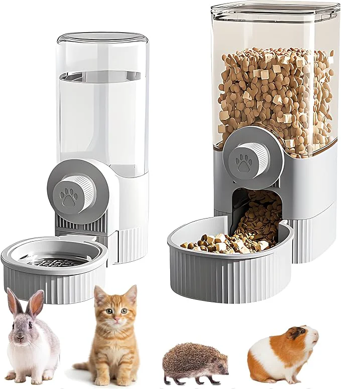 Consistent GPY Automatic Hanging Gravity Pet Feeder and Water Dispenser Set ，Automatic Functional