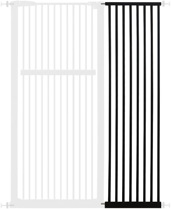 Elegant Lumizone Extra Tall Pet Gate 55.12 High Pressure Mounted 16.73 Wide Extension Natural