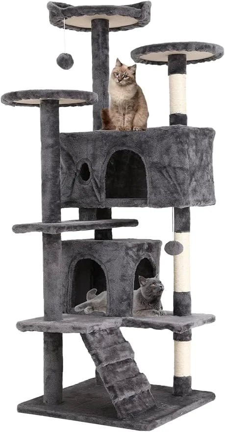Consistent 54in Cat Tree Cat Climbing Tower Minimalist
