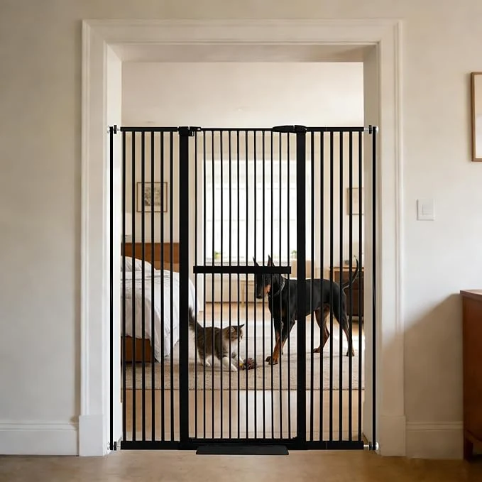 Exceptional Lumizone Extra Tall Cat Gate 61.02 High Pressure Mounted Extra Wide High-End