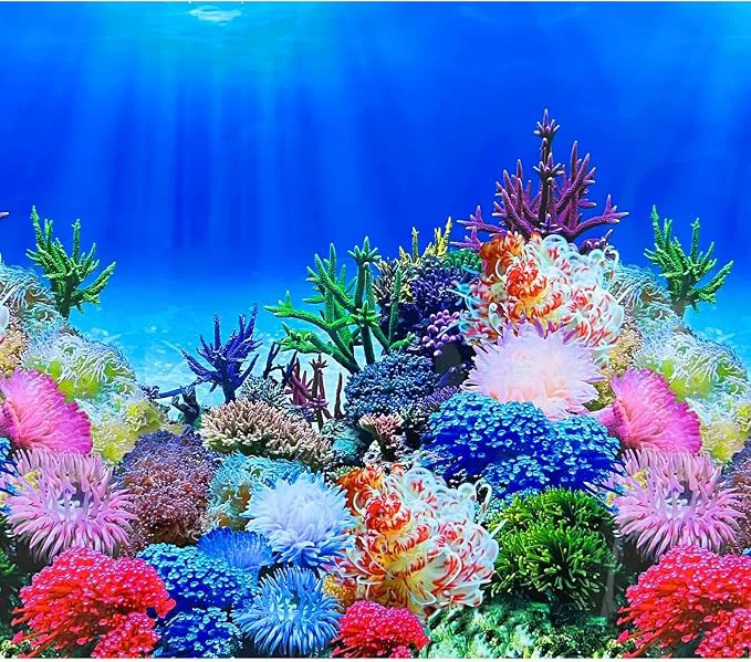 Versatile Fish Backgrounds Paper Double Sides Undersea Aquarium Background Poster Reusable