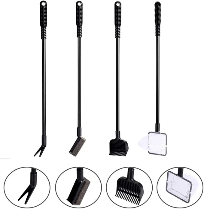 Authentic Aquarium Fish Tank Cleaning Tool Set 4-in-1 Multi-Function Aquarium Cleaning Innovative