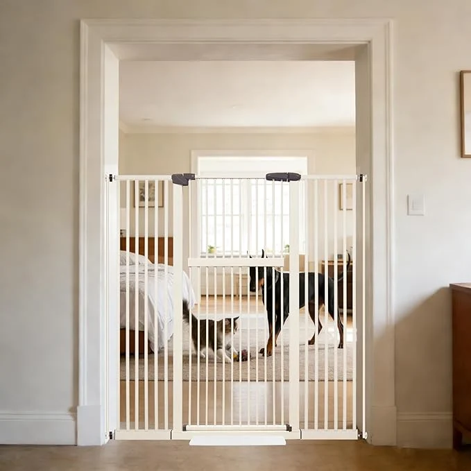 Casual Lumizone Extra Tall Pet Gate 55.12 High Pressure Mounted 38.39 -59.24 Extra Original Design