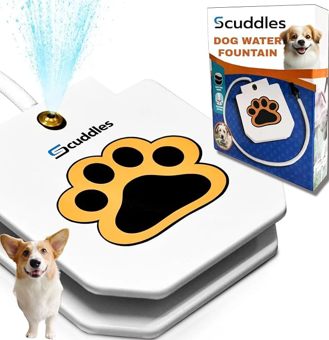 Minimalist Scuddles Outdoor Dog Water Fountain – Step-On Dog Sprinkler Toy Sophisticated