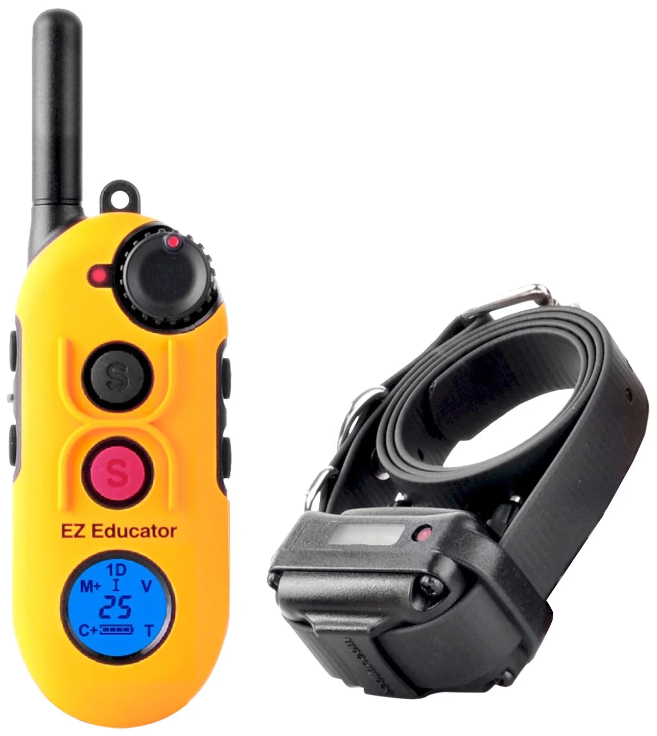 Proven Educator EZ 1 2 Mile Dog Training Collar with Ergonomic Remote – Safe Humane Vibration Tone Night Light Long-Lasting