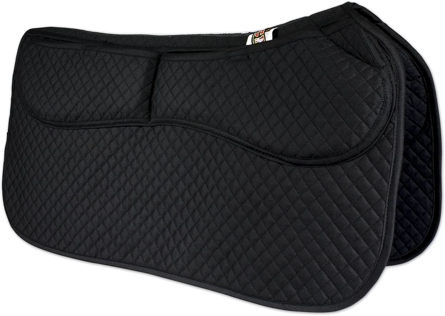 Expertly Made ECP Equine Comfort Products Thermoregulating Western Saddle Pad Machine Washable Contoured Fit Water Absorbing Therapeutic Shock Absorbing with Adjustable Memory Foam Shims Green