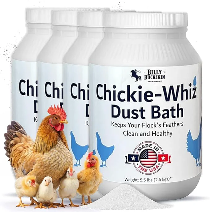 Convenient 4 x 5.5lb Chickie Whiz Dust Bath All-Natural Chickie Whiz Dust Bath Powder Healthy