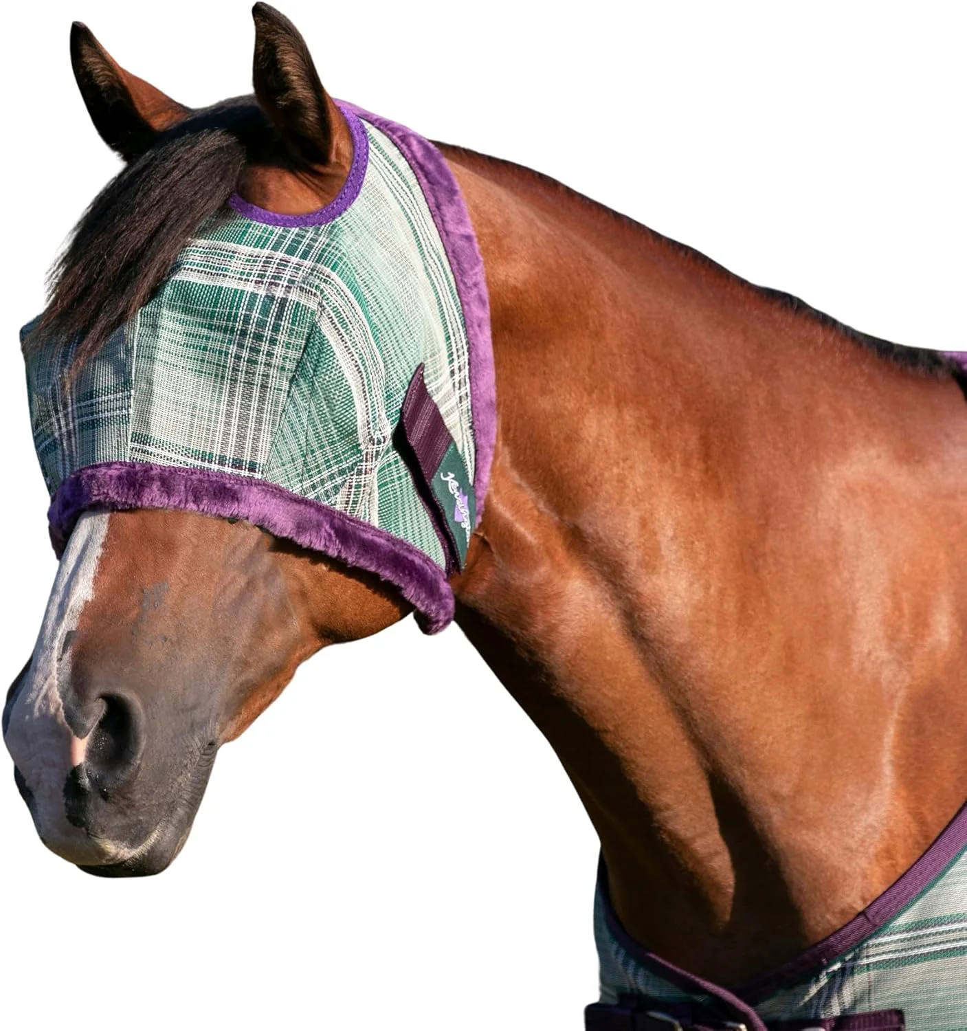 Reliable Kensington UV Fly Mask with Fleece Trim - Protective Mask with Dual Ear Opening Size Small Color 2019-Imperial Jade Proven