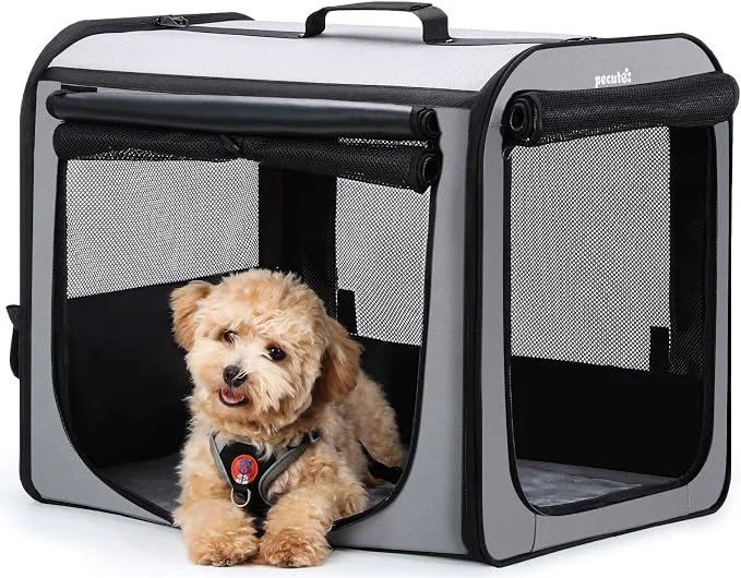 Superior Dog Car Carrier Light Weight 24×17.7×20.5in Dog Carrier Easy to Assemble Reusable