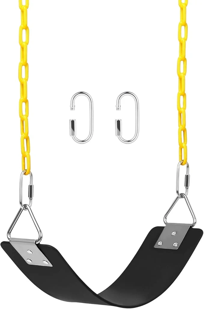 Traditional AGPTEK Swing Set Seat with 66 Inch Anti-Rust Chains Thermoplastic Coated Sustainable
