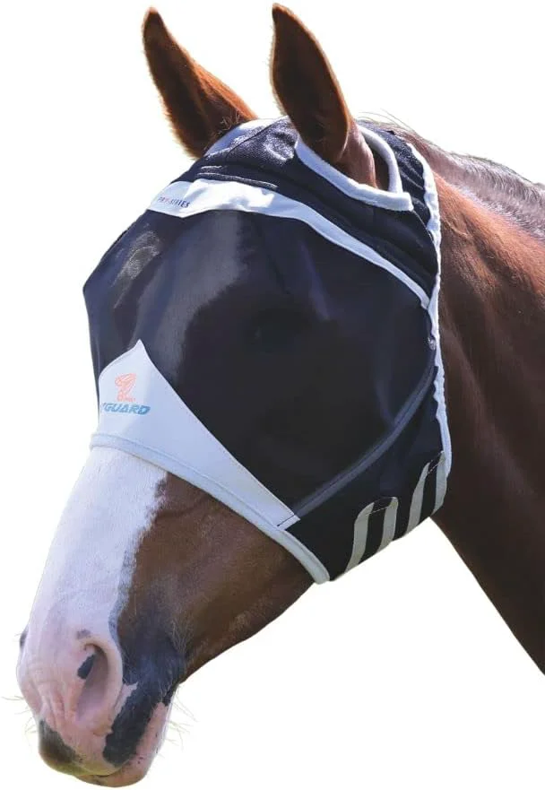Convenient Shires Fly Guard Fine Mesh Horse Fly Mask with Ear Holes Detailed