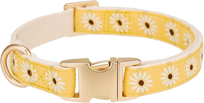 Authentic Woven Dog Collar with Metal Buckle Adjustable Jacquard Retro Dog Collars Contemporary