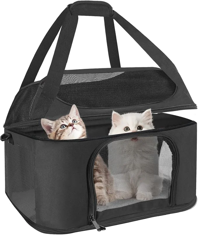 High-End Premium Cat Carrier for Pets Up to 20 Lbs Cat Travel Bag Soft-Sided Backpack Powerful