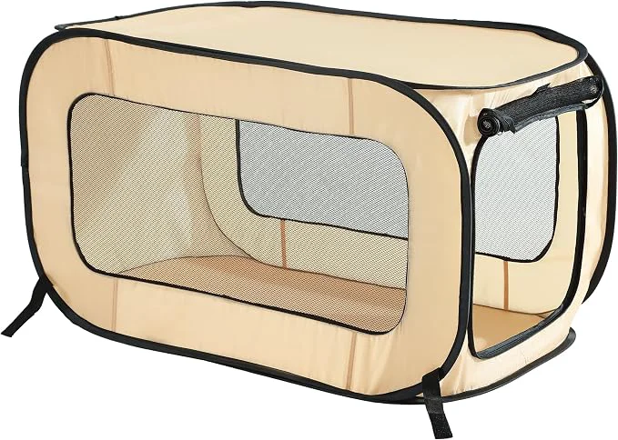 Exceptional Beatrice Home Fashions Portable Collapsible Pop Up Kennel Travel Cat and Dog Fine Crafted