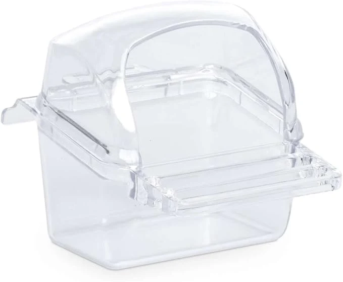 Organic Prevue Pet Products BPV1219 1-Card Hooded Bird Cage Plastic Cup Colors Vary Minimalist