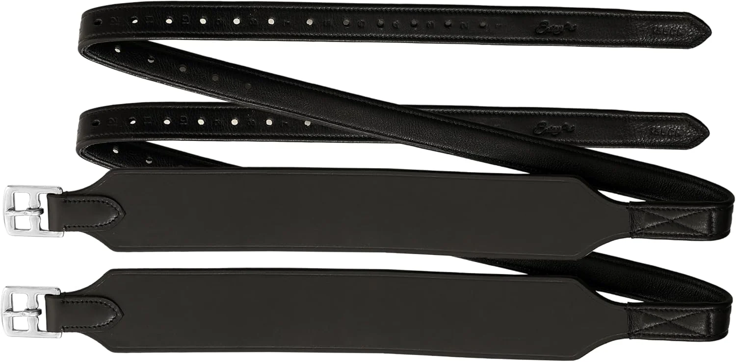 Top-Quality Exion Wide Stability Stirrup Leathers for English Saddles Premium Cowhide Leather Enhanced Leg Stability Comfort Sizes 48 to 62 Elite