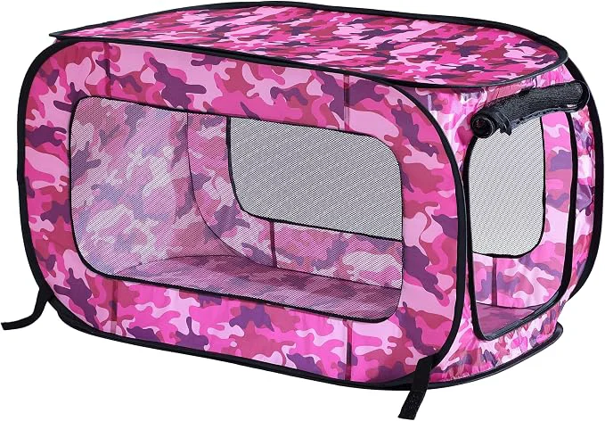 Sophisticated Beatrice Home Fashions Portable Collapsible Pop Up Kennel Travel Cat and Dog Responsible