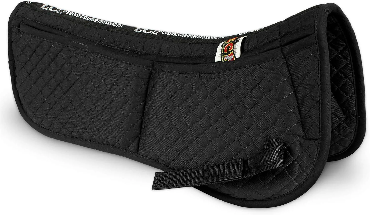 Enhanced ECP Equine Comfort Products Adjustable Shock Absorbing Memory Foam Half Saddle Pad Injury Prevention Pressure Relief Customizable Fit Breathable for All Riding Styles World-Class