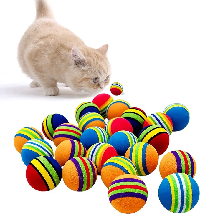 Efficient PET SHOW 50pcs 1.4 Interactive Cat Toy Balls Functional