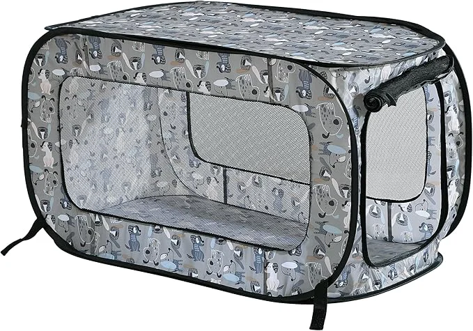 Sophisticated Beatrice Home Fashions Portable Collapsible Pop Up Kennel Travel Cat and Dog Green