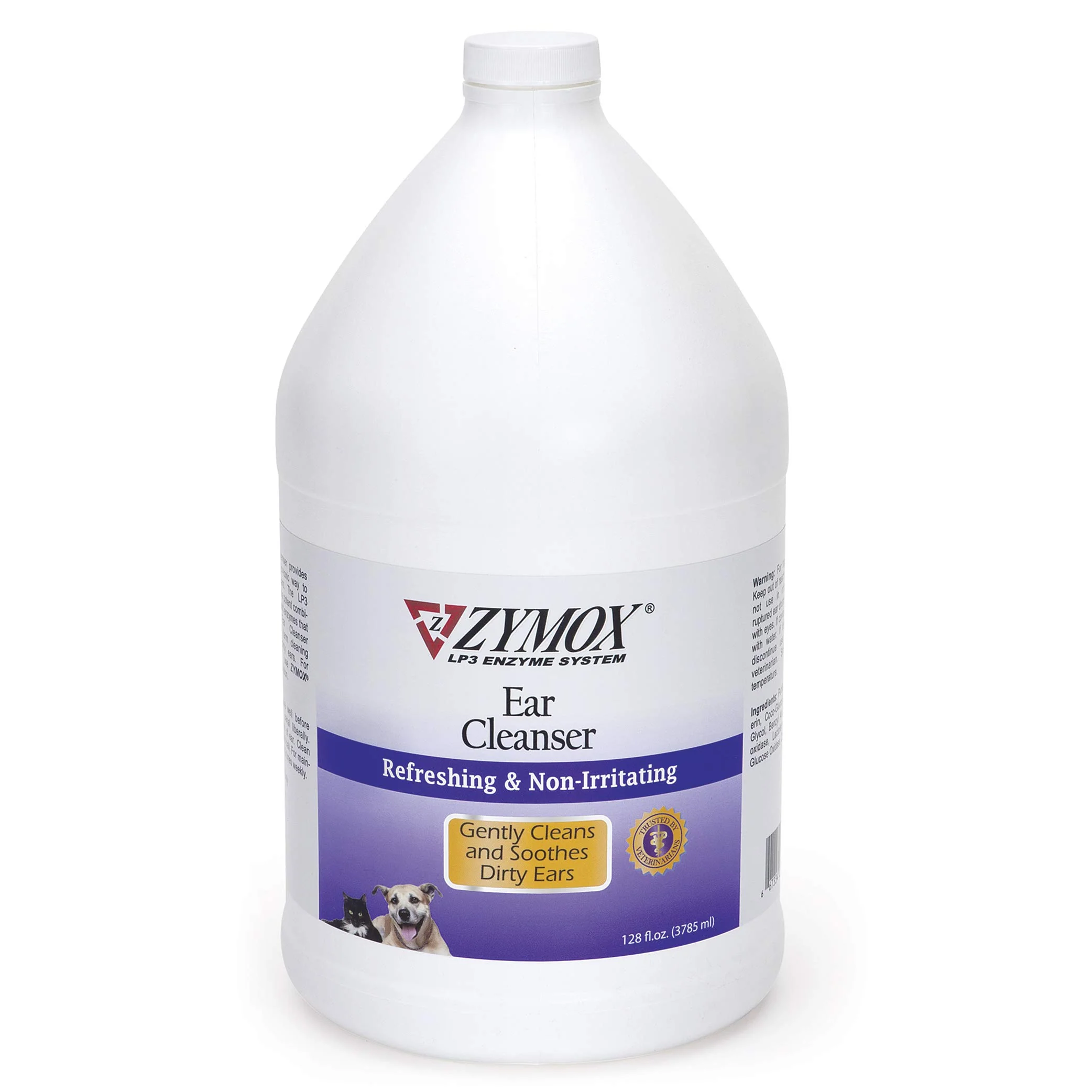 Quality Zymox Ear Cleanser Solution for Dogs and Cats – 1 Gallon Gentle Non-Toxic Vet- Prestigious