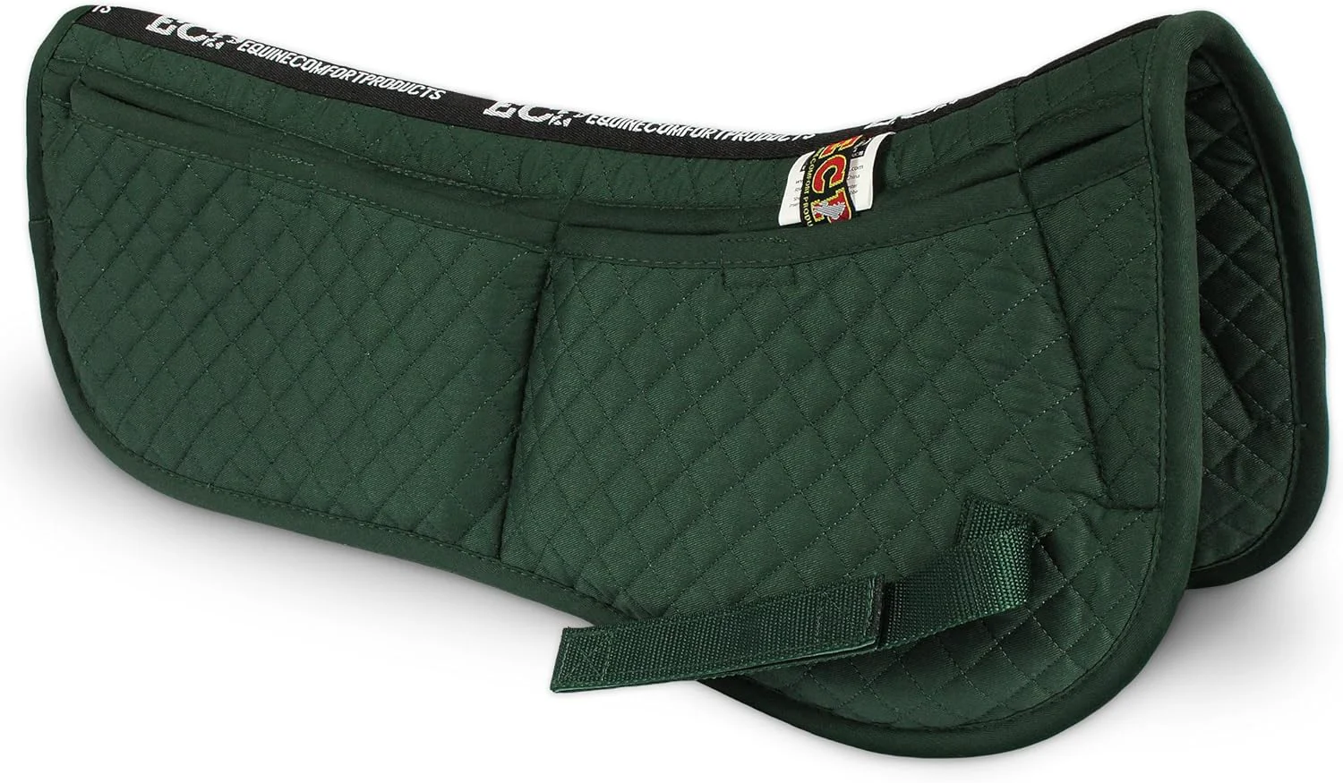 Original Design ECP Equine Comfort Products Adjustable Shock Absorbing Memory Foam Half Saddle Pad Injury Prevention Pressure Relief Customizable Fit Breathable for All Riding Styles Verified