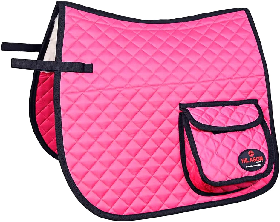 Durable HILASON Western Horse Luxury Quilted Saddle Pads with Pockets Pad Exclusive
