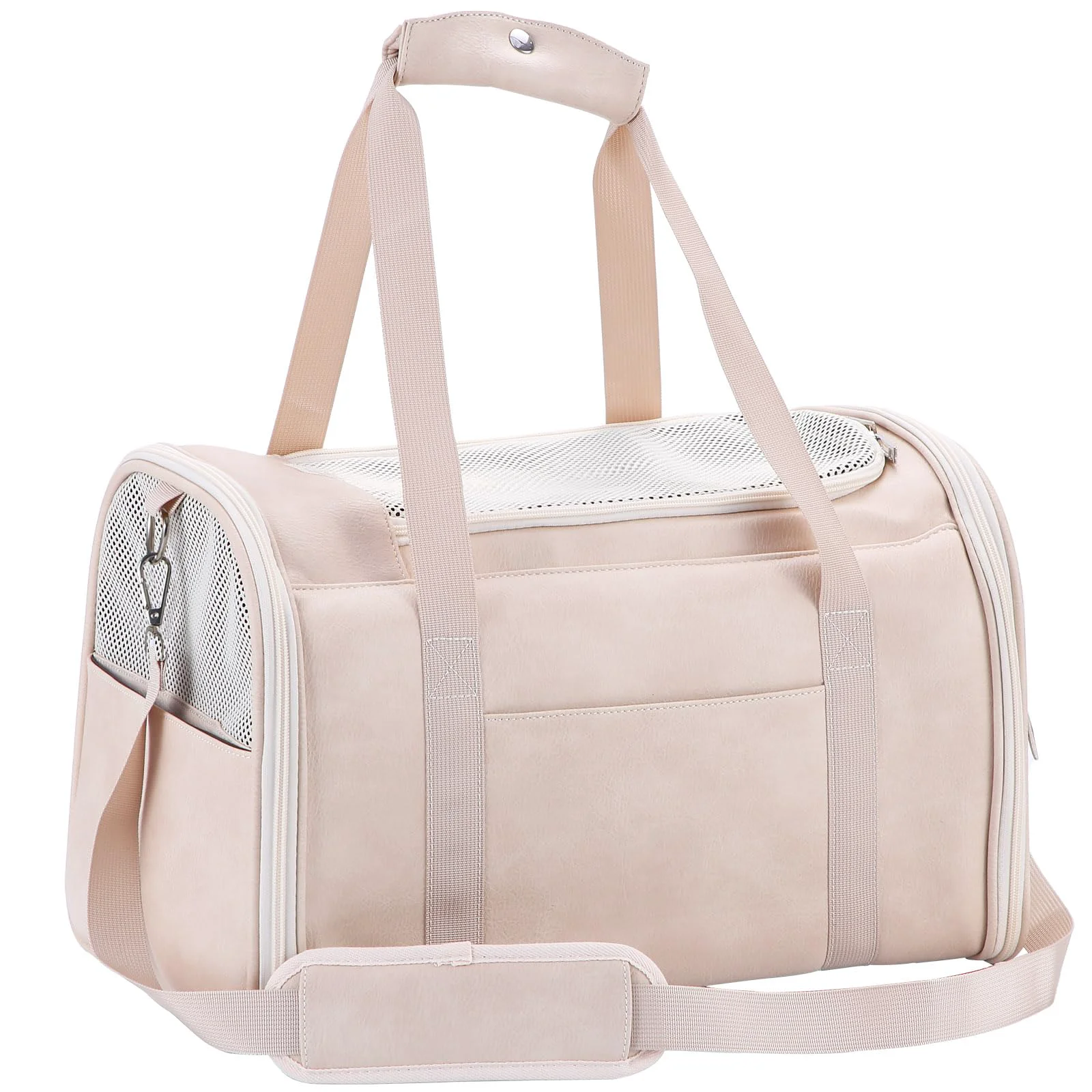 Proven Lasaviin Fashion Leather Pet Carrier — Airline Soft Sided Carrier for Small Dogs Cats Eco-Friendly