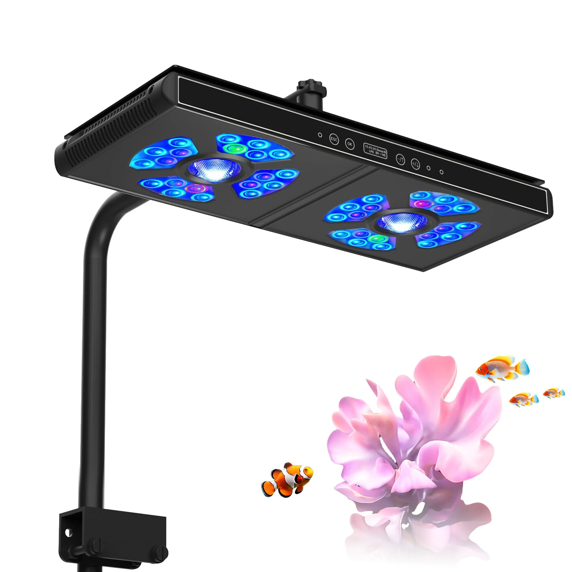Prestigious Hipargero A200 200W 6-Channel Reef LED Light – Sunrise Sunset Moonlight for SPS LPS Saltwater Tanks Recyclable