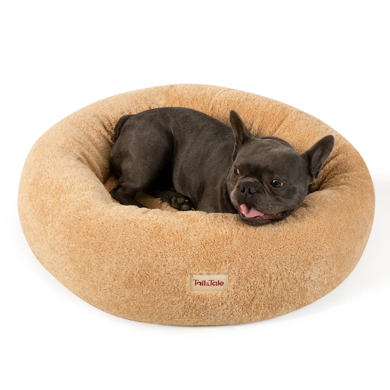Trusted Tail Tale Self-Warming Calming Donut Bed for Small Dogs Cats Orthopedic Memory Foam Fashionable