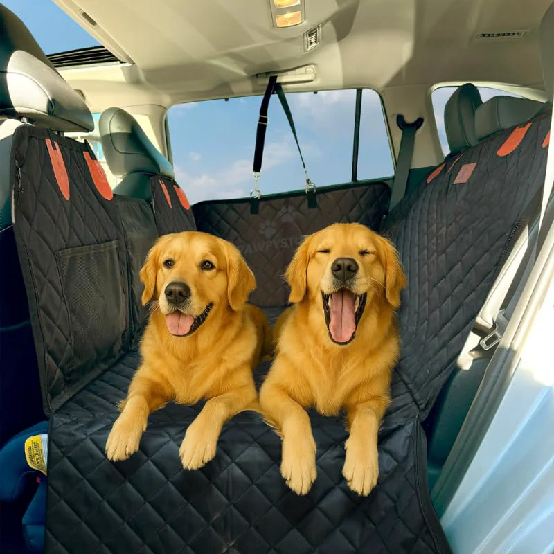 Safe PAWPYSTUFF Backseat Extender for Dogs – Waterproof Supports 350 lbs Hard Bottom Dog Hammock for Cars SU Trucks Effective