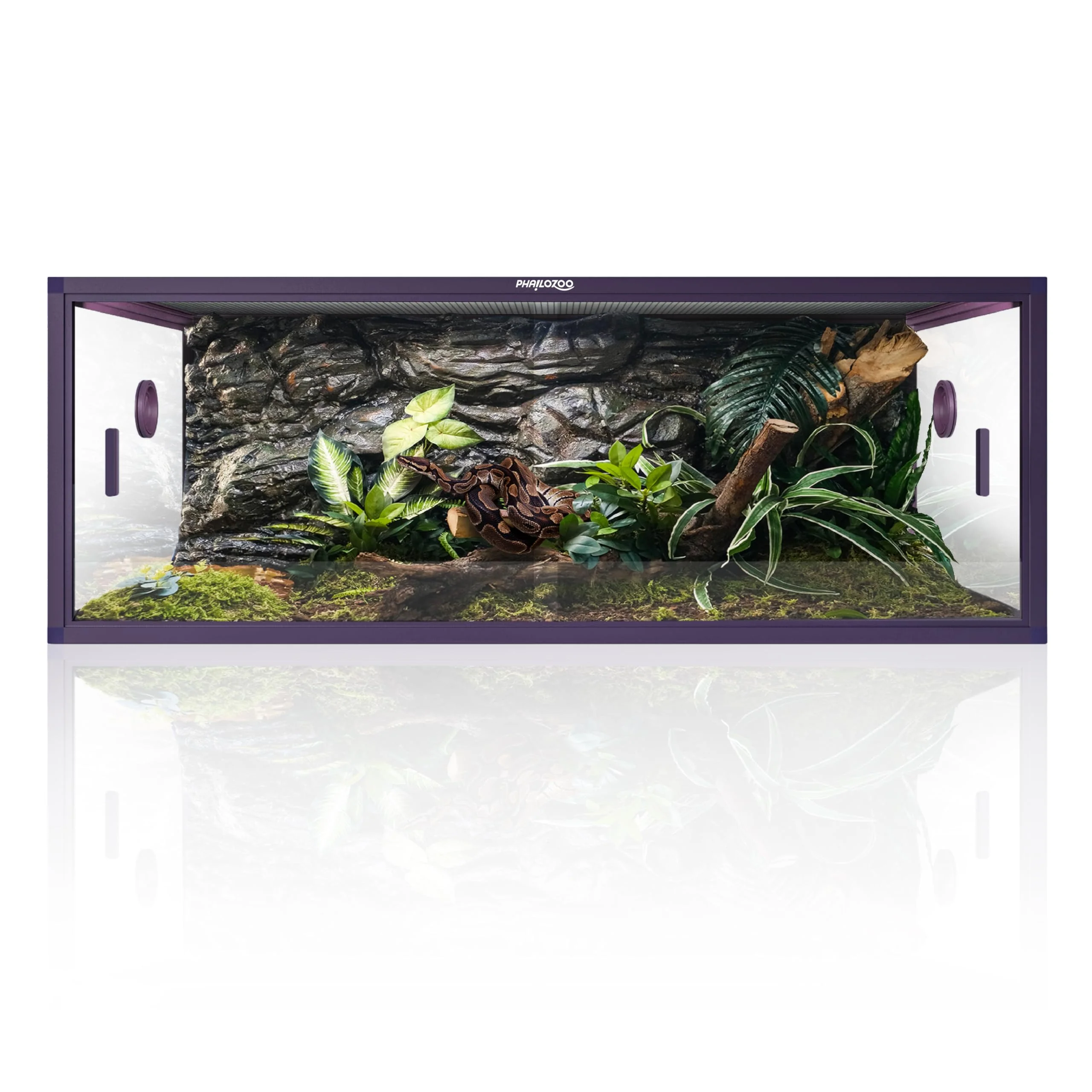 Minimalist Phailozoo 85 Gallon Reptile Tank — Front Opening Enclosure 48 x24 x18 Flexible